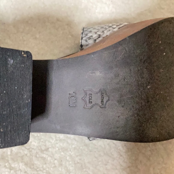 TORY BURCH LEATHER SNAKESKIN WOOD PLATFORM SZ 10 - Picture 16 of 16